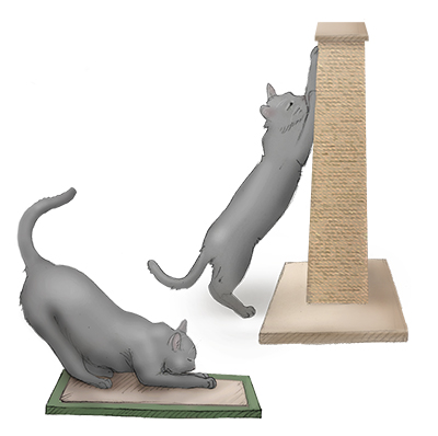 Cat screaming clearance scratching post